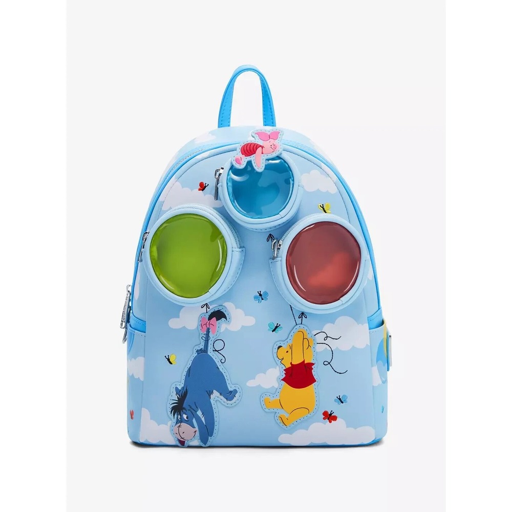 Loungefly Disney Winnie the Pooh Eeyore and Piglet Balloon Mini‎ Backpack